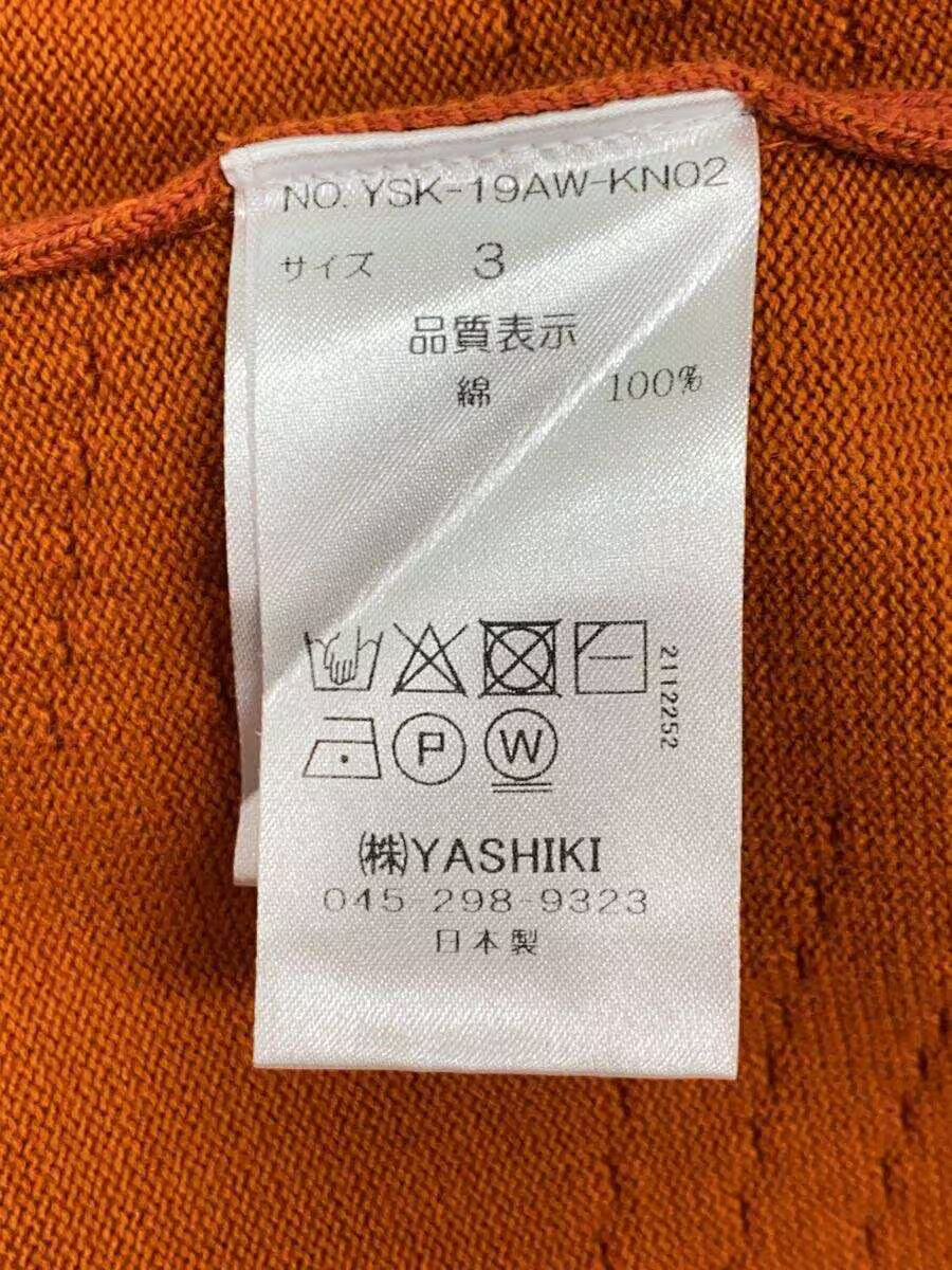 YASHIKI Knit Sweater (Thick) Size 3 Cotton ORN YSK-19AW-KN02