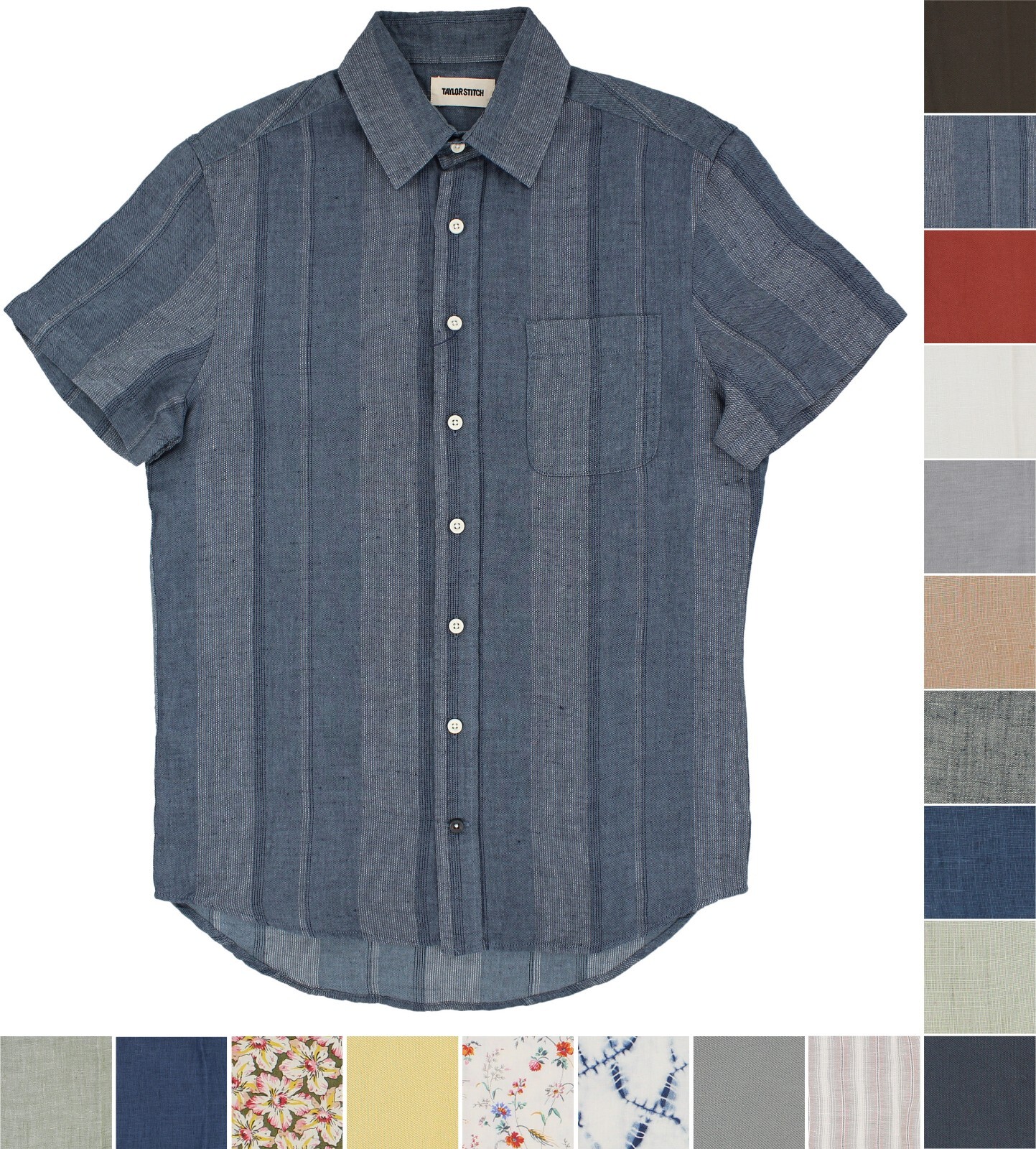 Taylor Stitch Men’s Shirt The Short Sleeve California Casual Button-Up, Collared