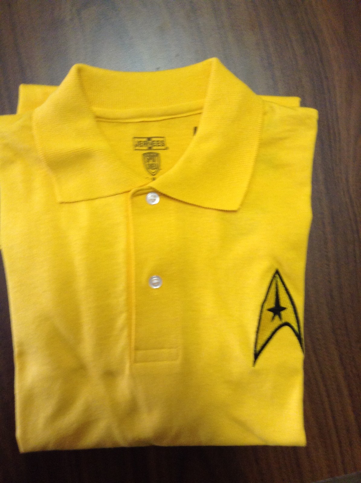 STAR TREK MEN’S UNIFORM COMMAND PATCH POLO SHIRT “JERZEES” LICENSED