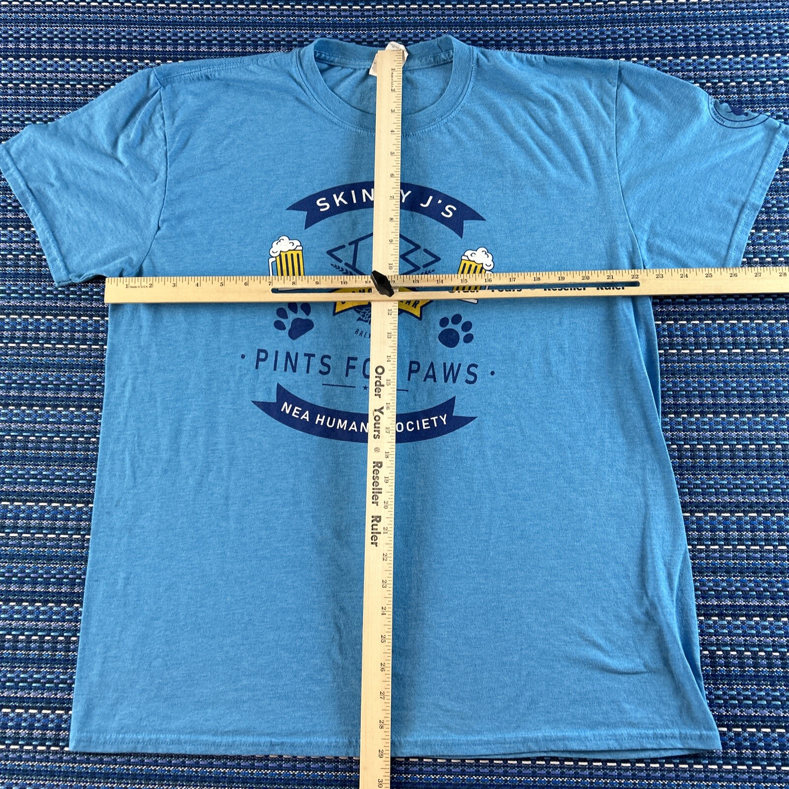 Diamond Bear Skinny J’s Shirt Mens XL Blue Pints For Paws Arkansas Beer #7183