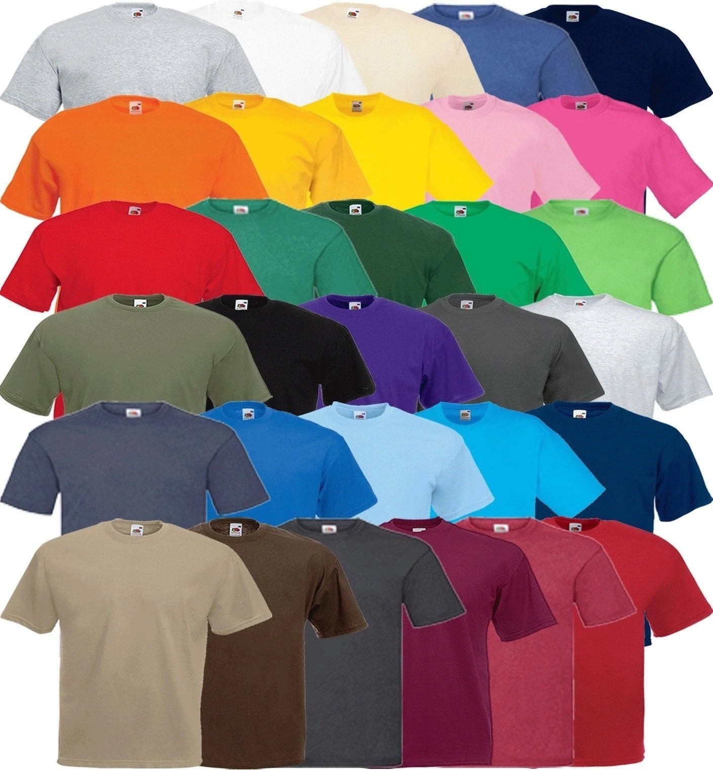 Fruit of the Loom Men’s 6 PK Iconic T-Shirts – Assorted Colors Size S to 4XL