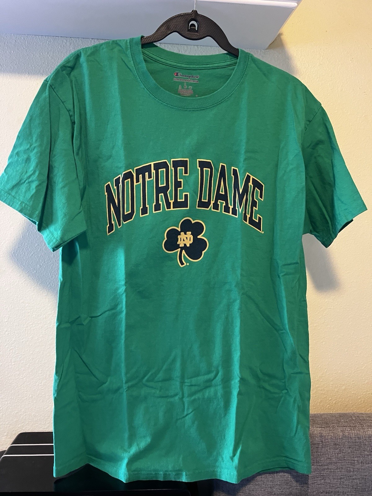 Notre Dame Men’s school Color & Logo On Champion Label Size Large