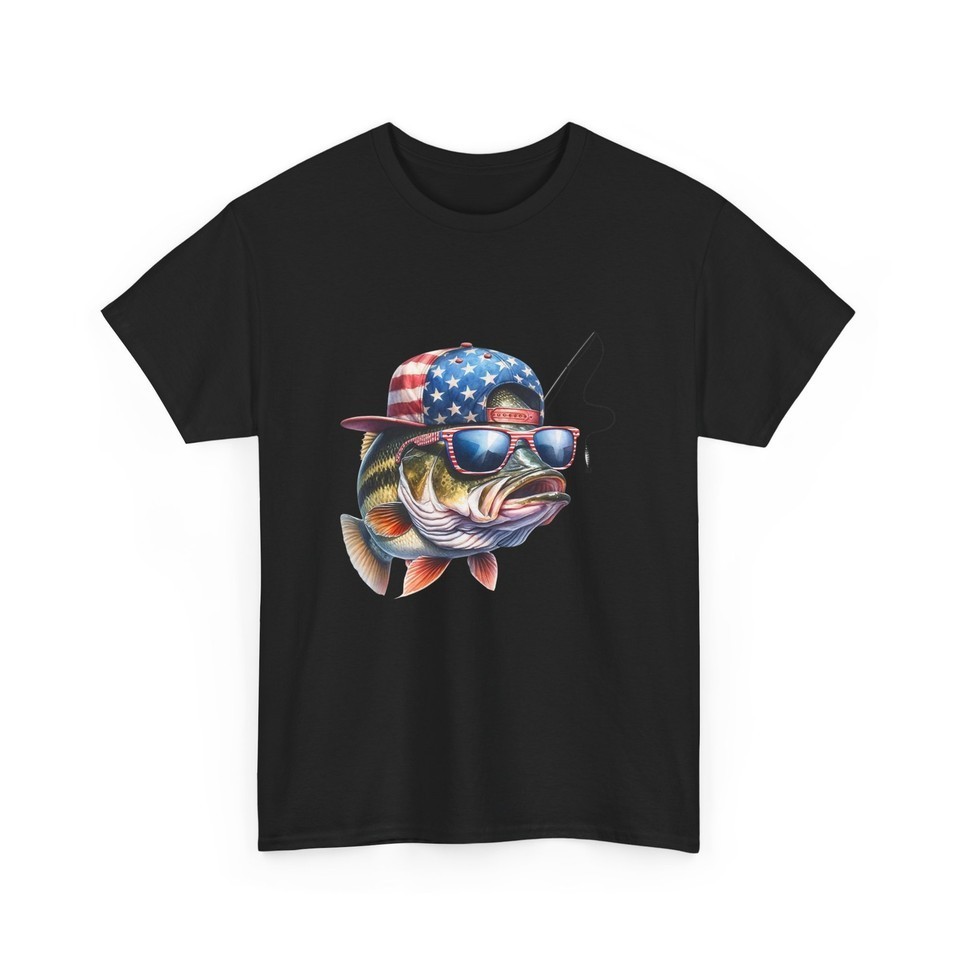 Fishing Shirt, Fish American Flag Fishing Unisex Shirt S-5XL L6698