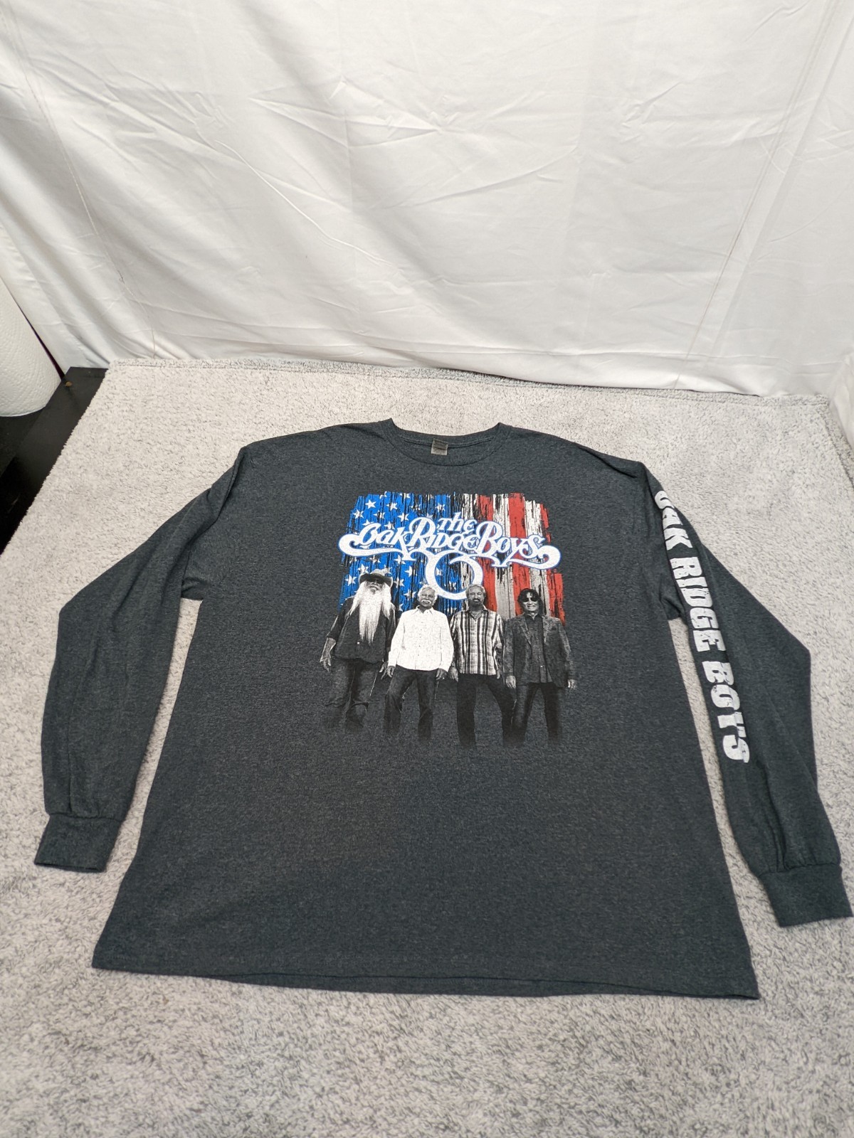 The Oak Ridge Boys Elvira Tour T-Shirt Gray Double-Sided Long Sleeve Mens XXL