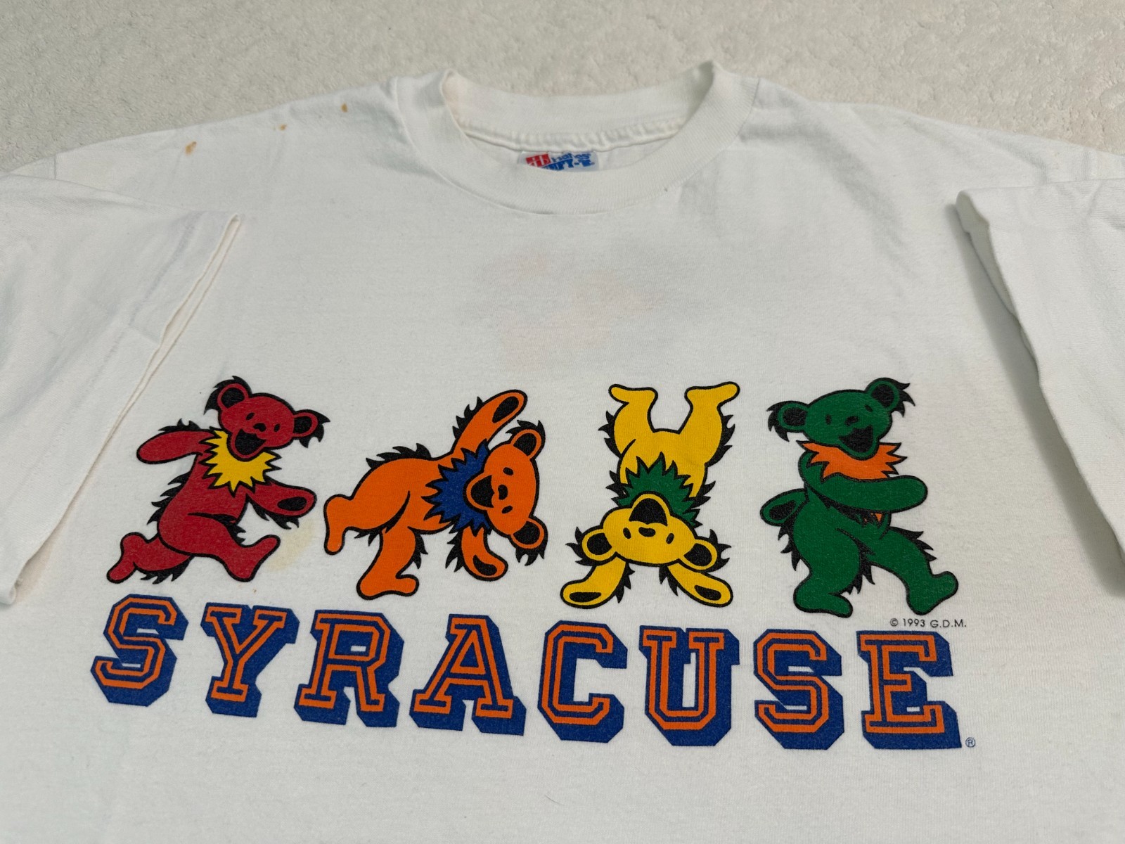 Vintage 1990s Grateful Dead Syracuse University Orangemen Dancing Bear T-Shirt L