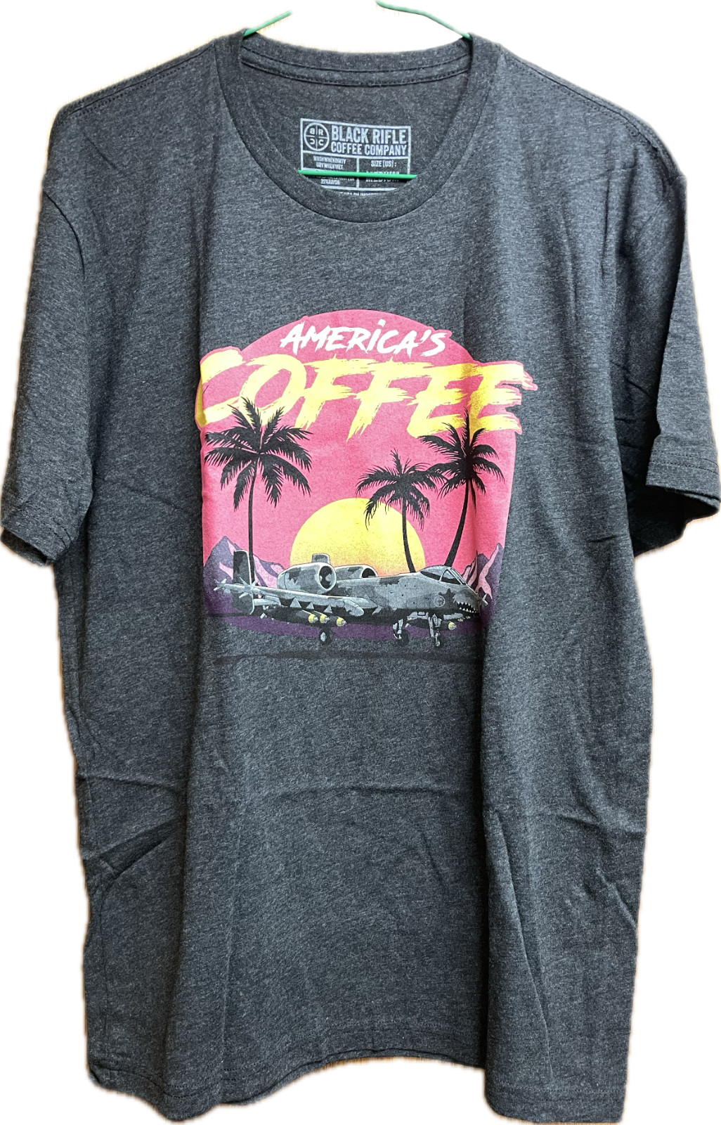 Black Rifle Coffee Company Sunset Jet Tshirt AMERICA’S COFFEE Men’s MEDIUM