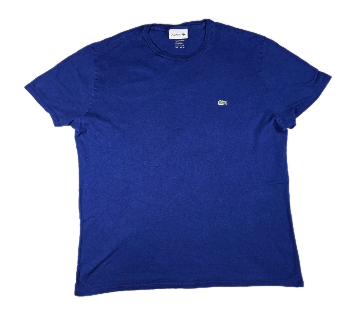 Mens Lacoste Short Sleeve T Shirt Blue XL Bad Condition Holes