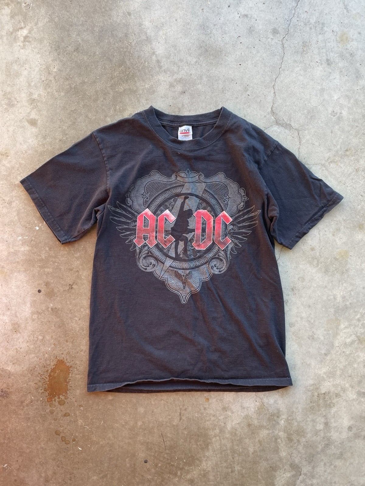 2000s AC/DC black 08 09 black ice tour band teeSize M