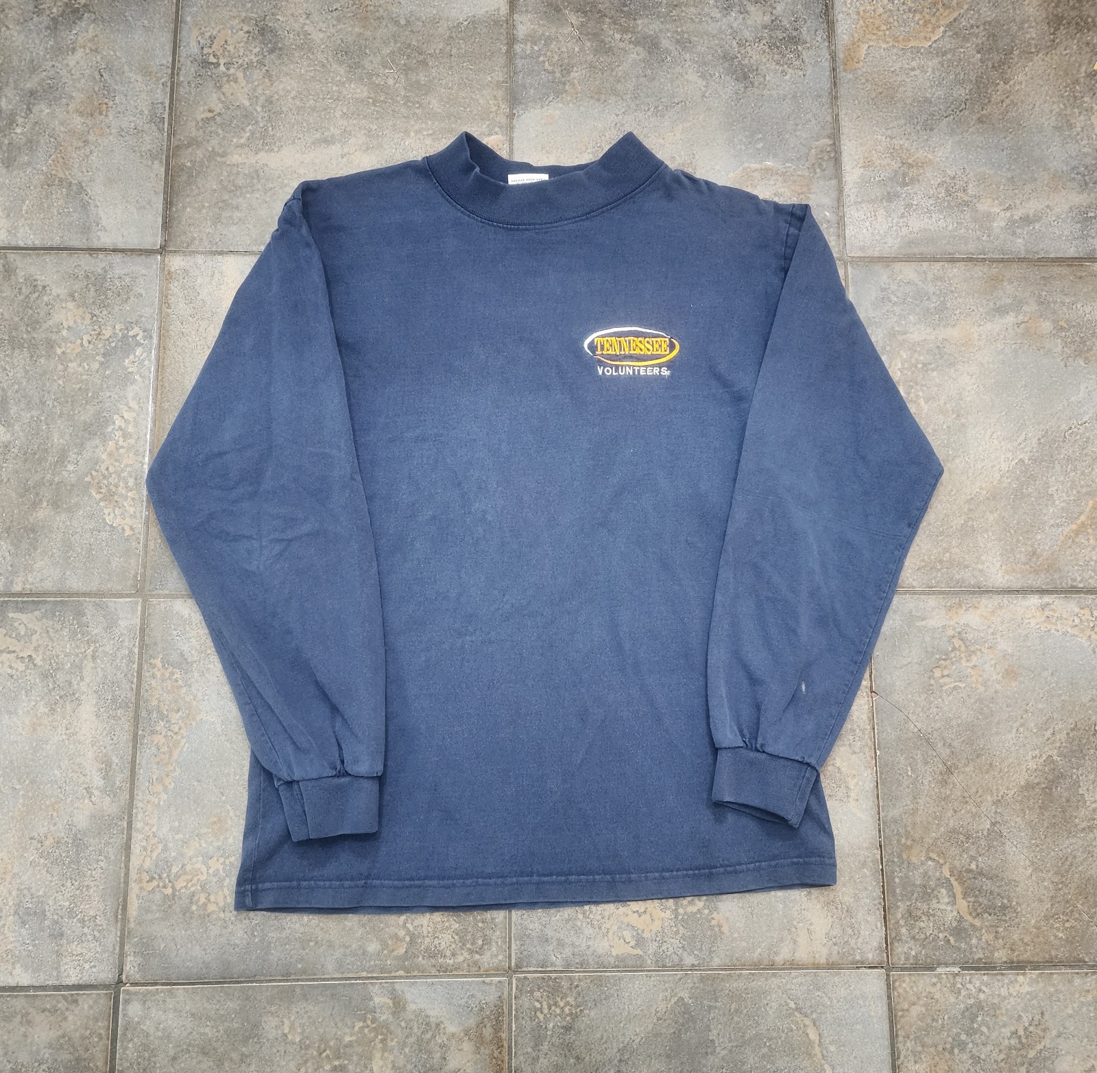 Vintage 90s Men’s Large Tennessee Volunteers Mock Neck Long Sleeve T Shirt