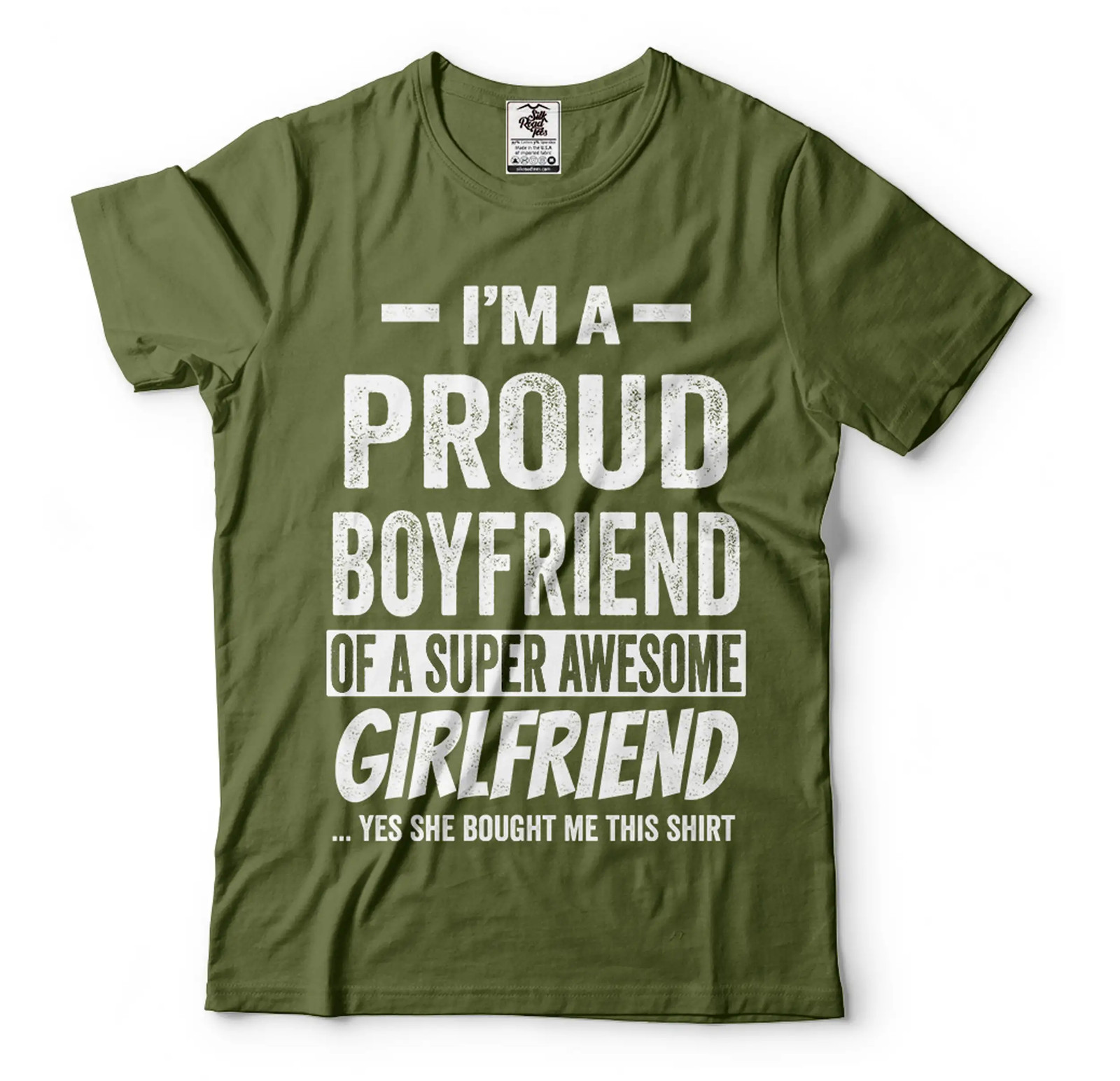 I’m A Proud Boyfriend Shirt Funny Boyfriend Girlfriend Tee Relationship Shirt