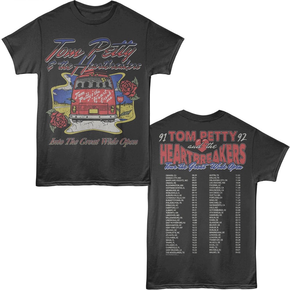 Tom Petty T Shirt Heartbreakers 91 -92 GREAT WIDE OPEN TOUR Rock Music New F&B