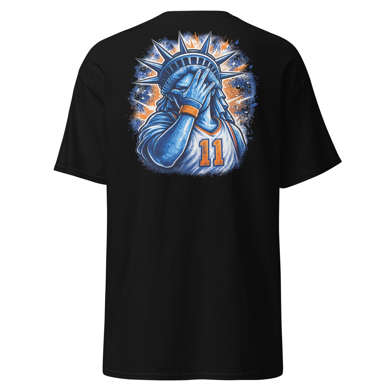 Jalen Brunson Shirt New York Basketball Tee BACK DESIGN Statue of Liberty Tee