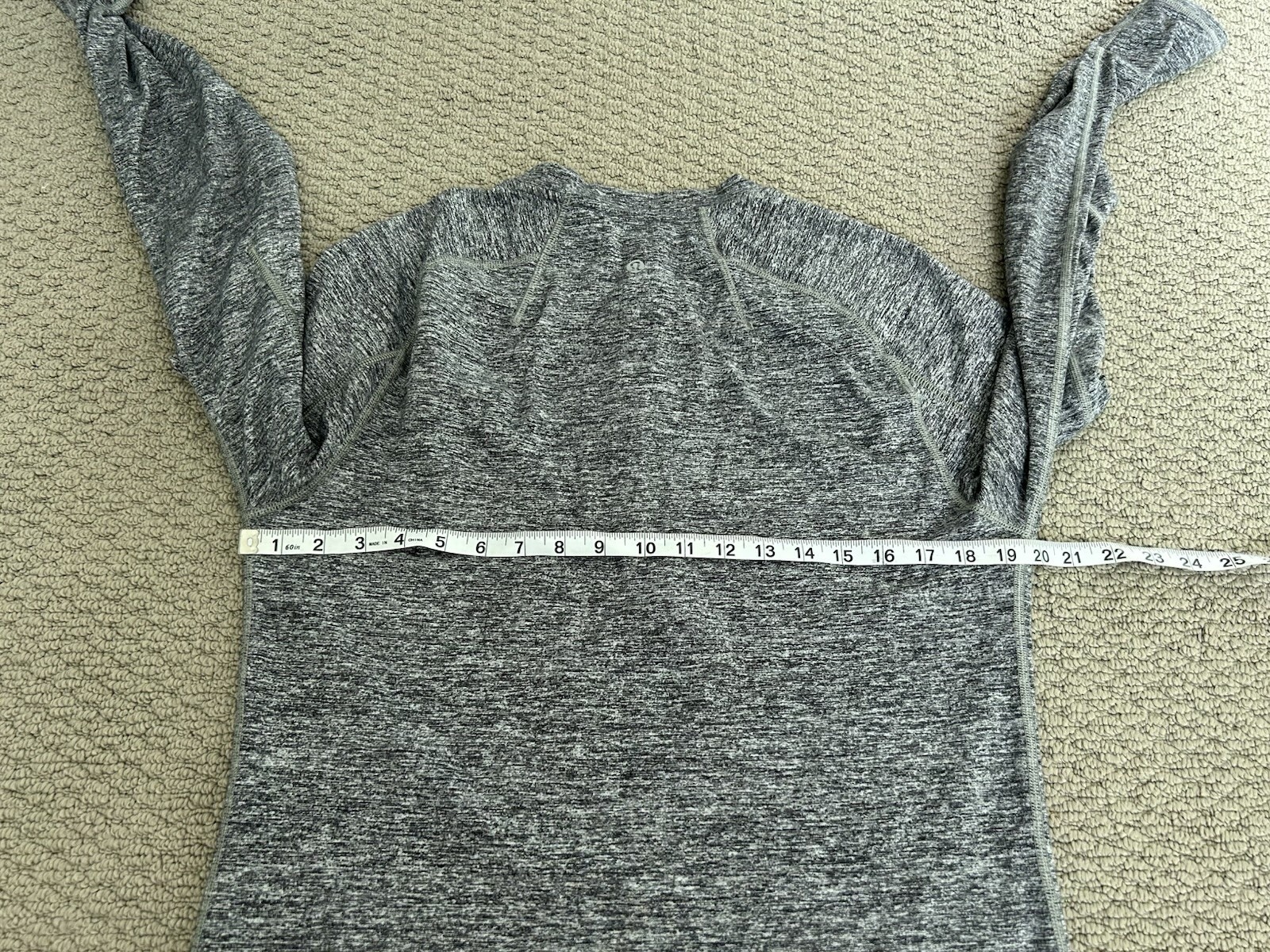 Lululemon Surge Long Sleeve Henley Space Dye Camo Black Dark Slate Size Small