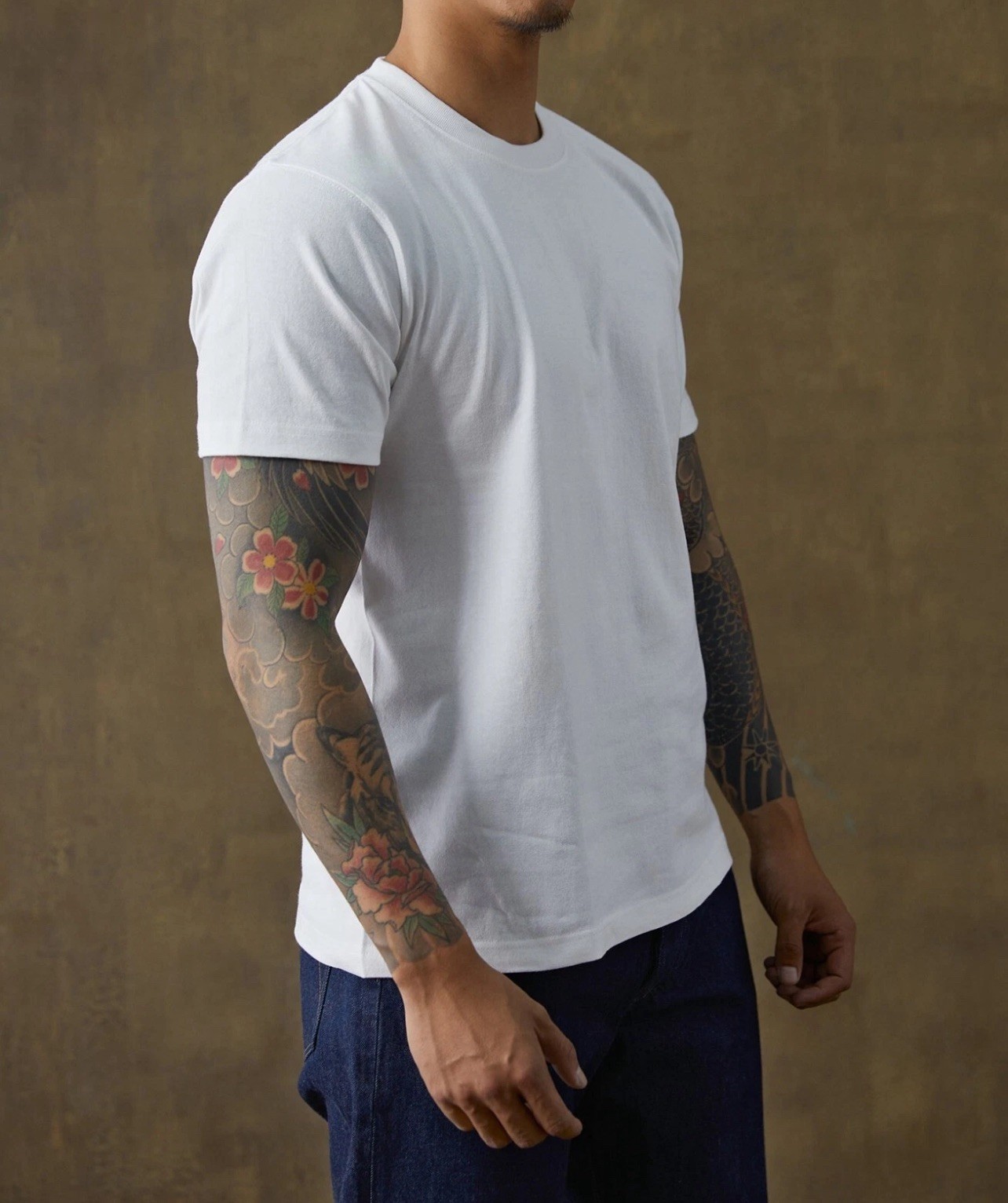 Bronson Non Stock Tubular T-Shirt -S💯% cotton LOT OF 3 Beige, White & Blue