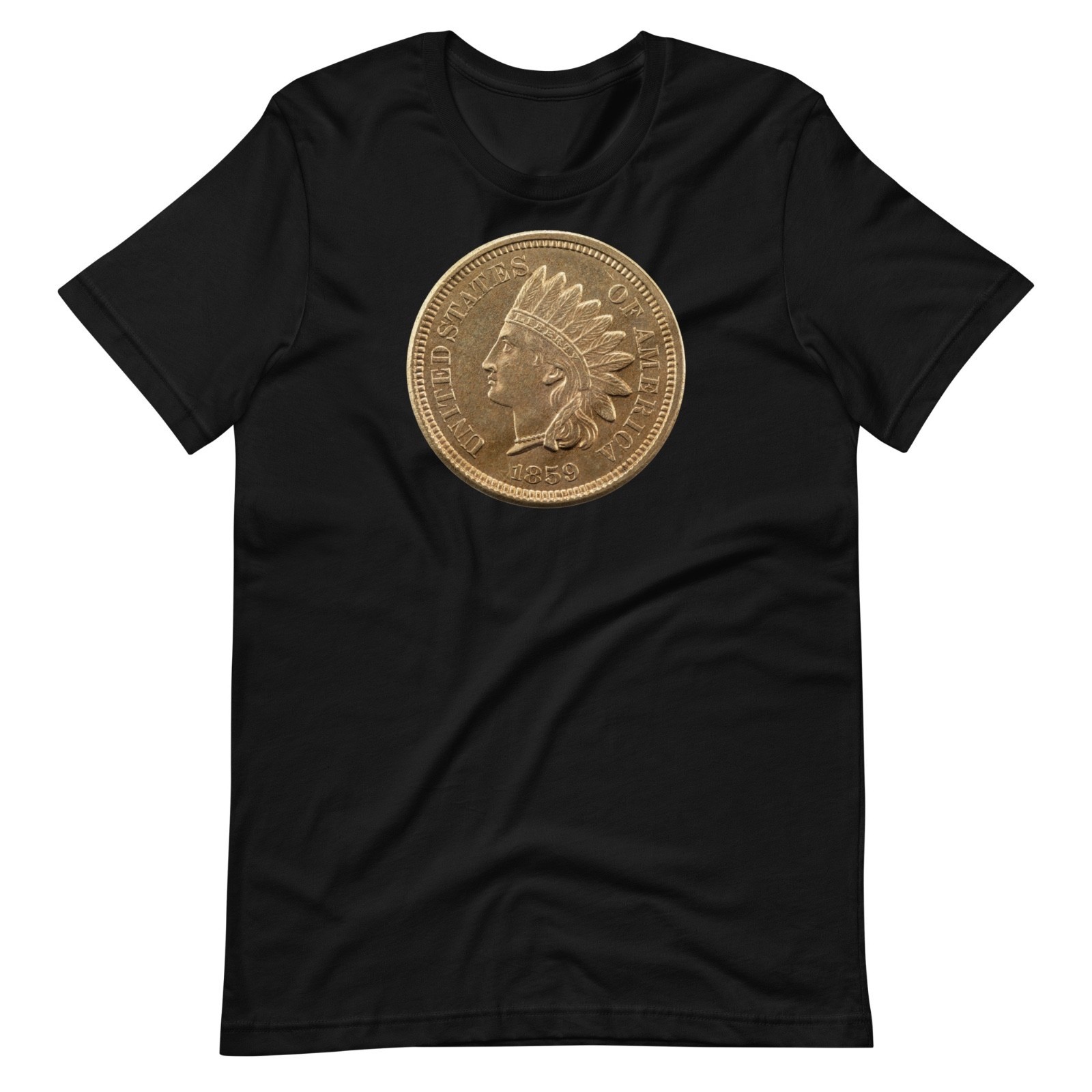 Indian Head Cent Coin T-Shirt — 1859 One Cent Tee Coin Collector Gift