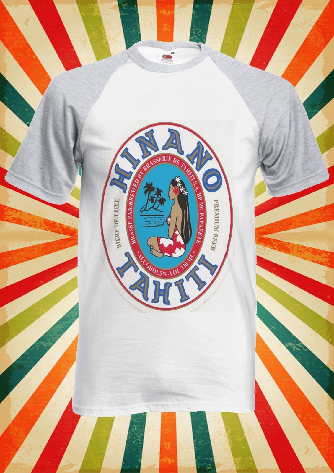 Hinano Beer Papeete Tahiti Men Women Long Short Sleeve Baseball T Shirt 1884