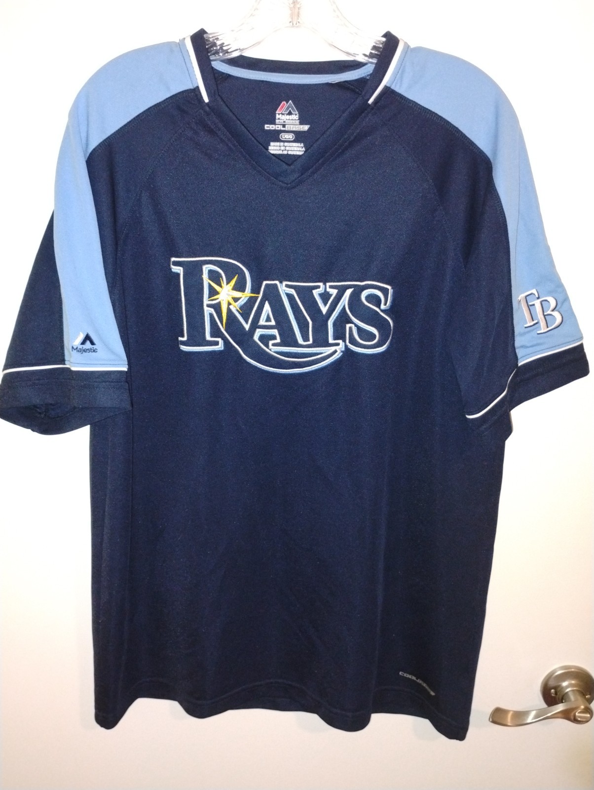 VINTAGE TAMPA BAY RAYS BASEBALL T-SHIRT MENS LARGE RAYON