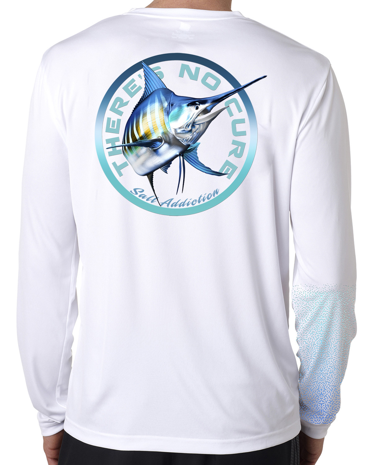 Salt Addiction t shirt long sleeve microfiber saltwater Marlin fishing upf 50+