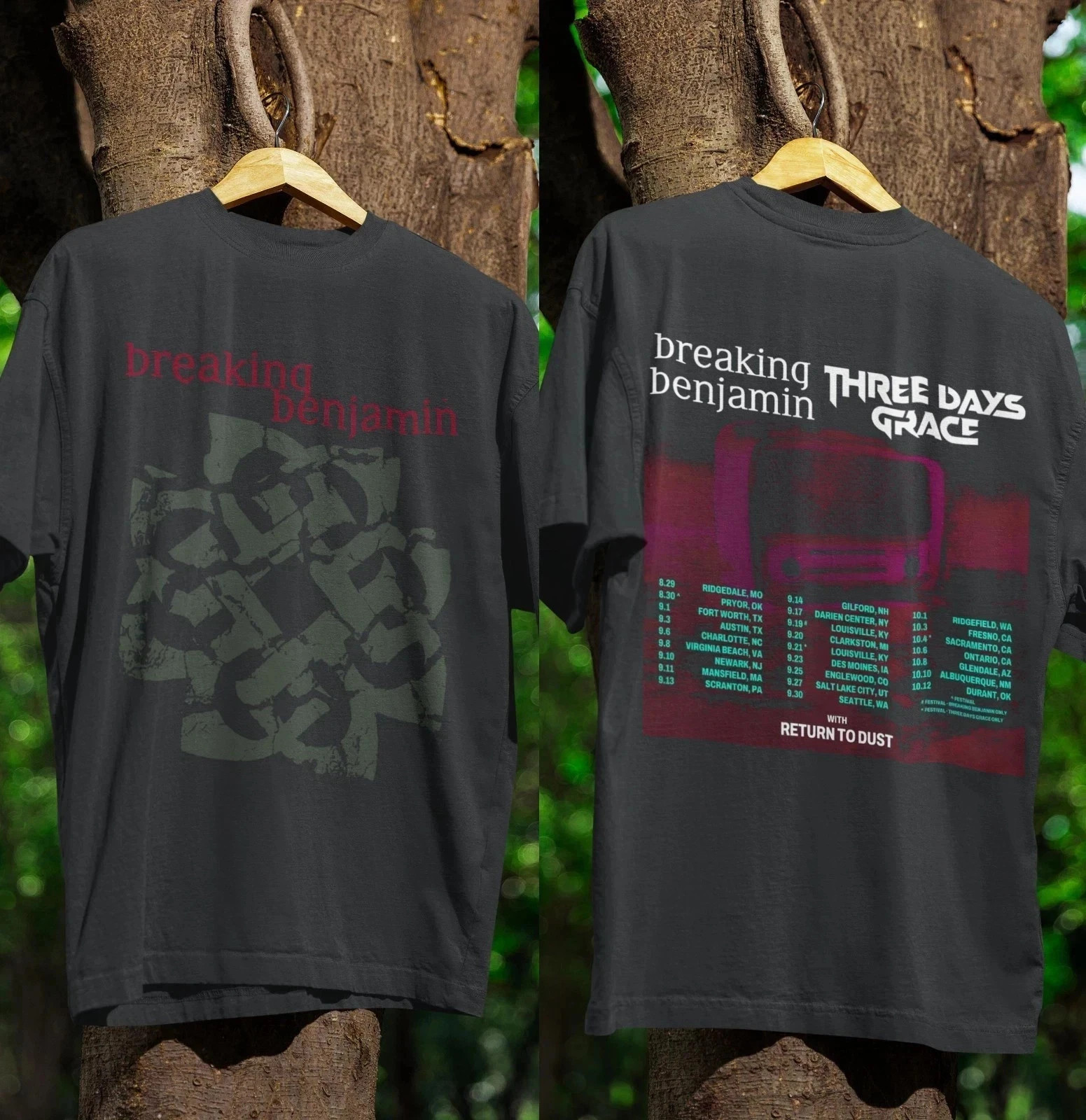 Breaking Benjamin Tour 2025 Two Sided Unisex T-Shirt Full Size S-3XL