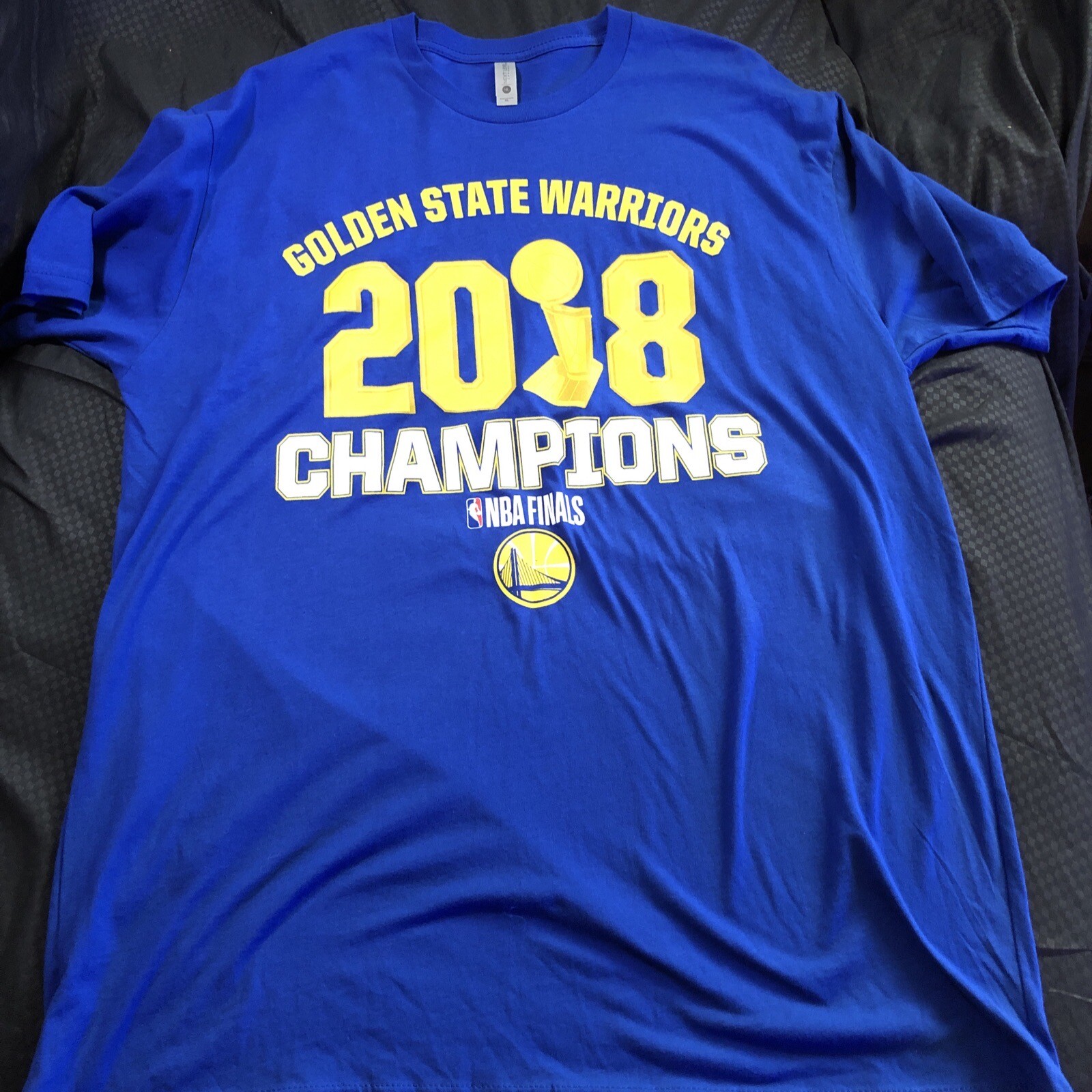 NBA Golden State Warriors 2018 Champions Ring Fanatics T-shirt Mens XL Blue 139