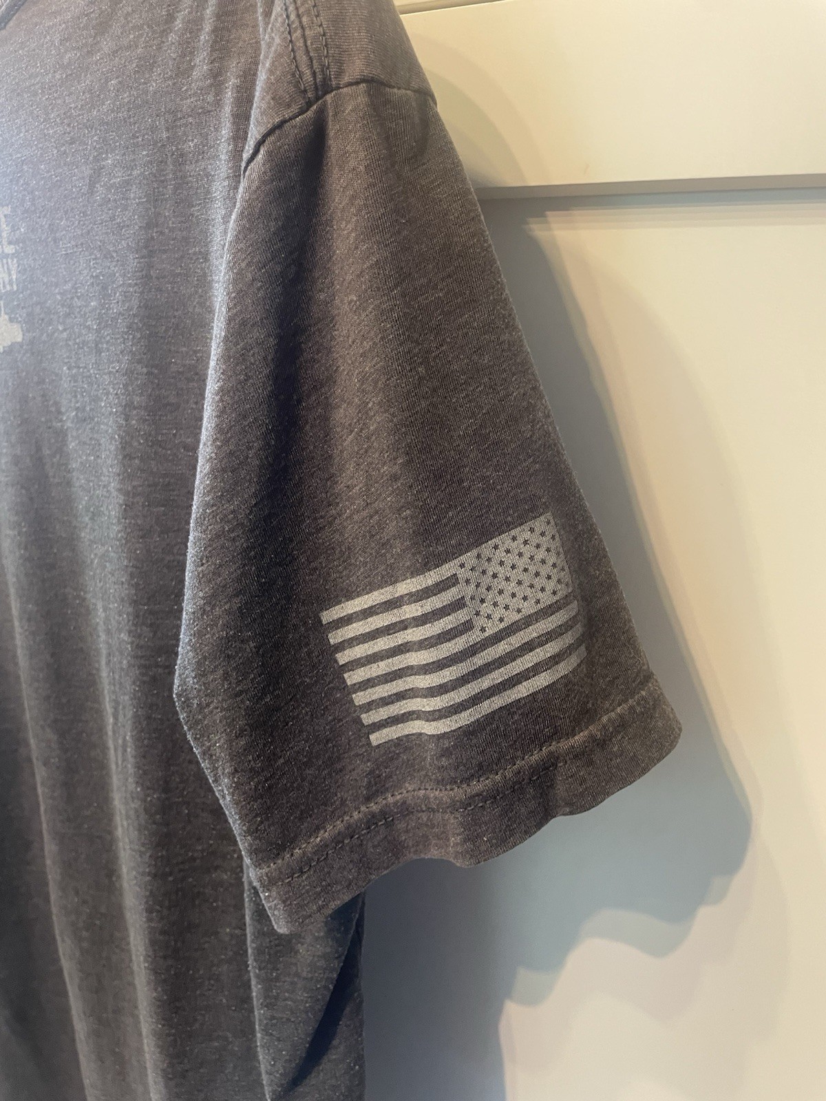 Black Rifle Coffee Company Short Sleeve Gray T-Shirt LARGE Veteran Military USA