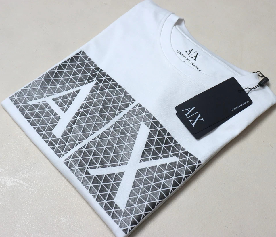 Armani Exchange Men’s Triangulation Crew Neck T-Shirt