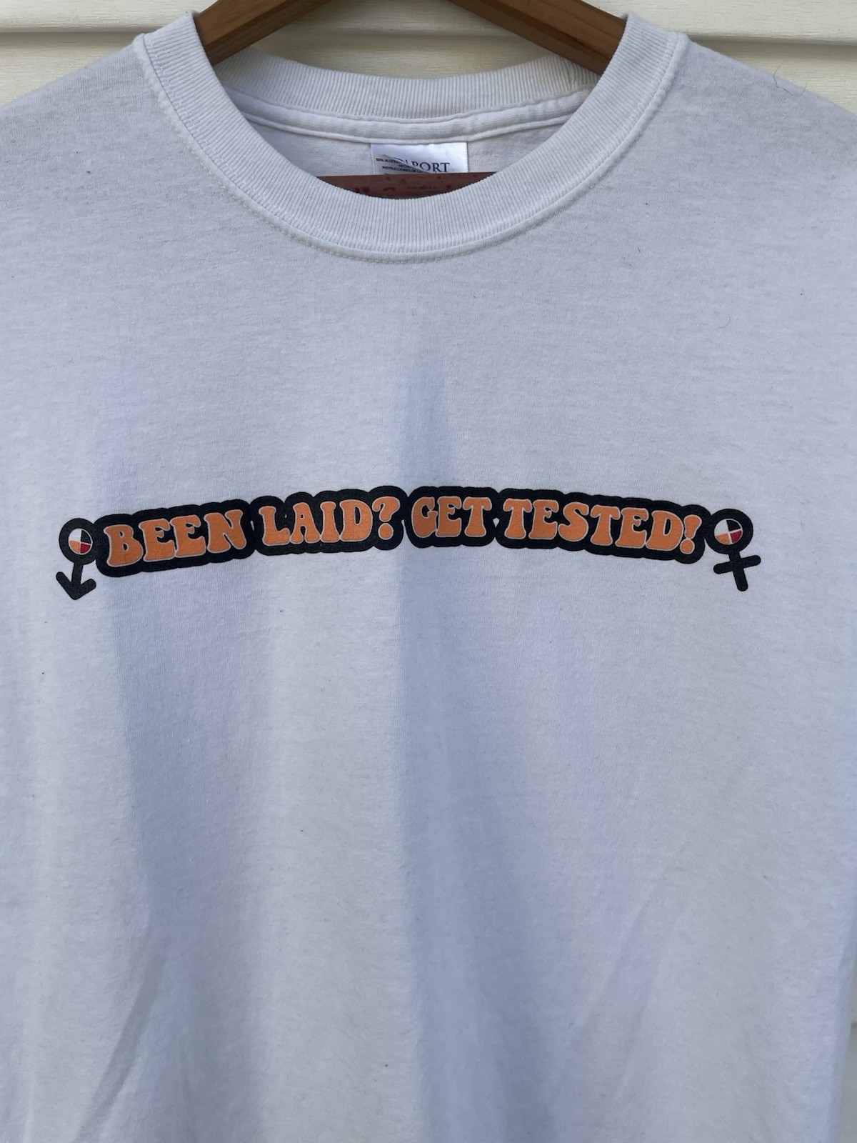 Vinatge Been Laid Get Tested Vtg Awareness T-Shirt