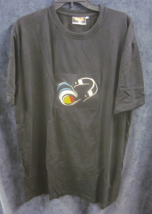Headphones LED Panel Light Up T Shirt Sound Activated DJ Party Rave Size 3XL