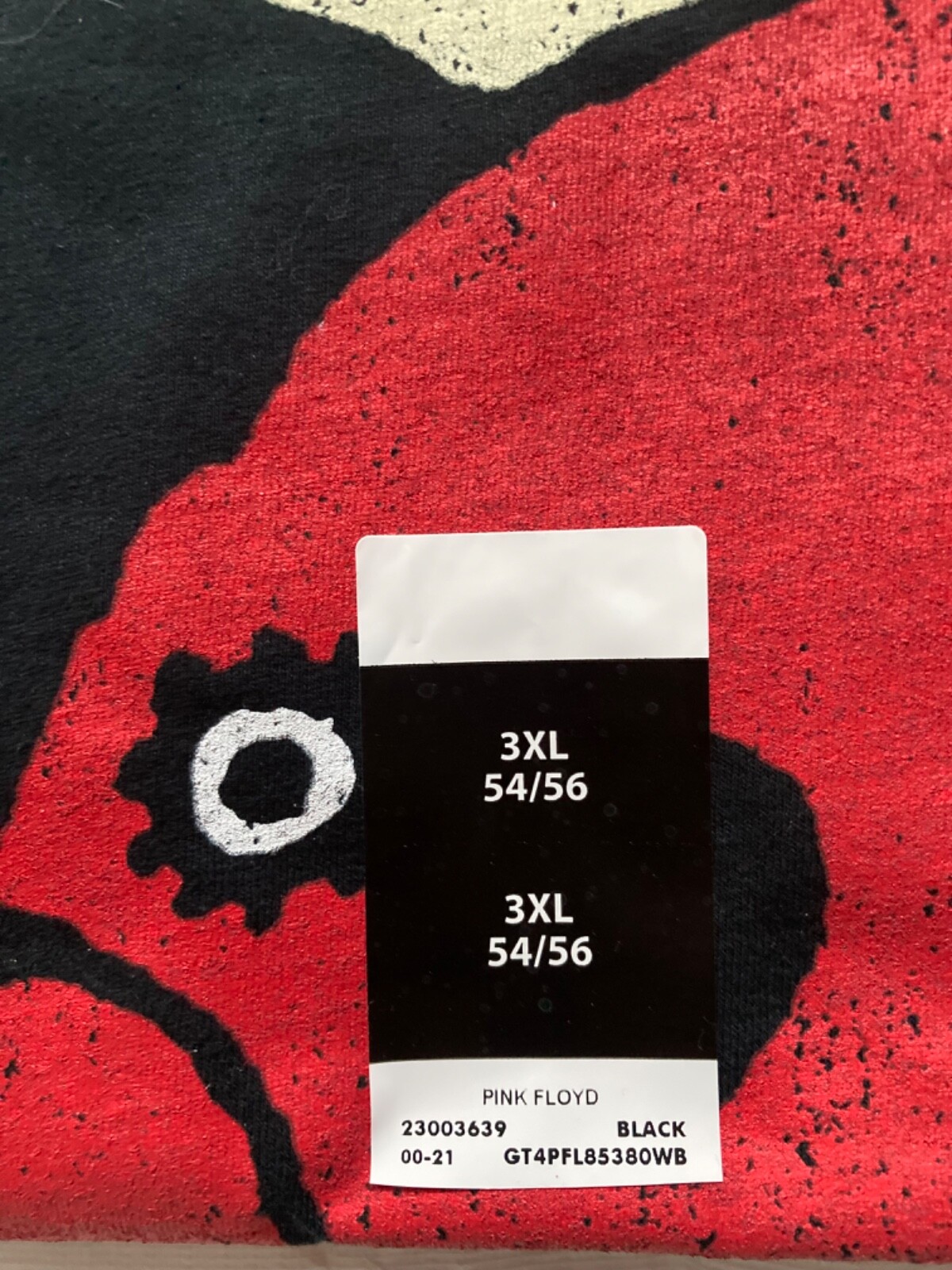 NEW Pink Floyd The Division Bell Black T-Shirt Red Faces Mens Large / 2XL / 3XL