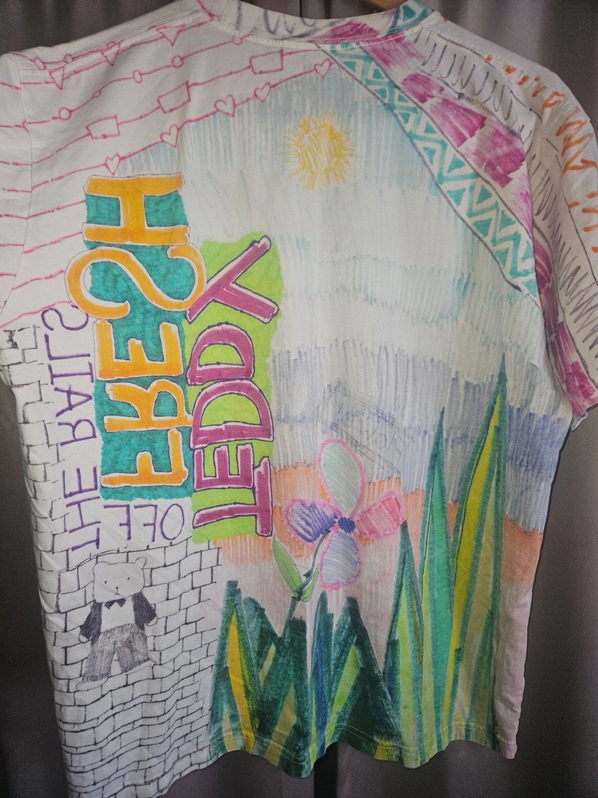 Teddy Fresh Multicolor Hand-Drawn Graphic Tee