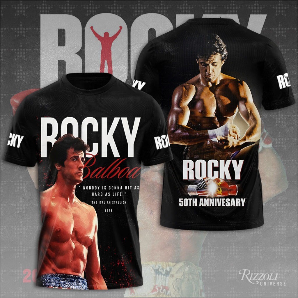 Rocky Balboa 50th Anniversary 3D Apparel Unisex Shirt AOP S-5XL Style7