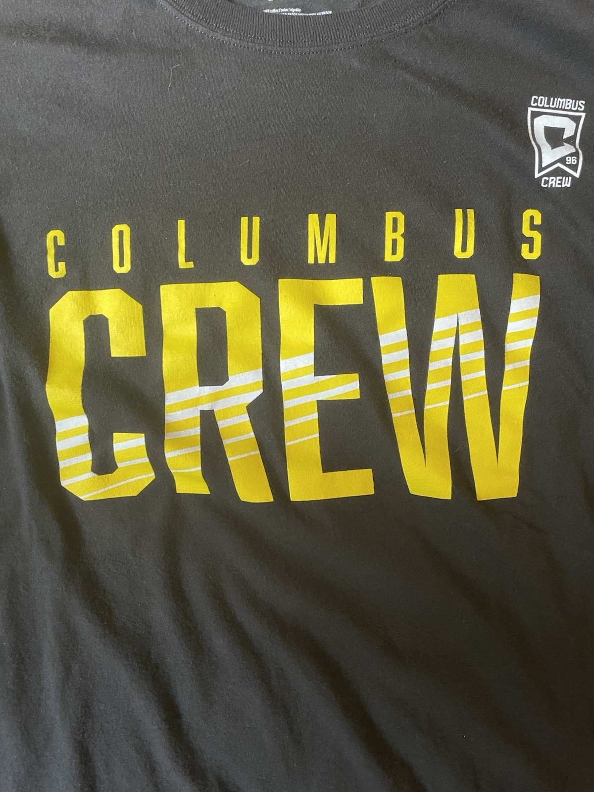 Fanatics Columbus Crew Soccer Long Sleeve T-Shirt Black/Yellow Size L