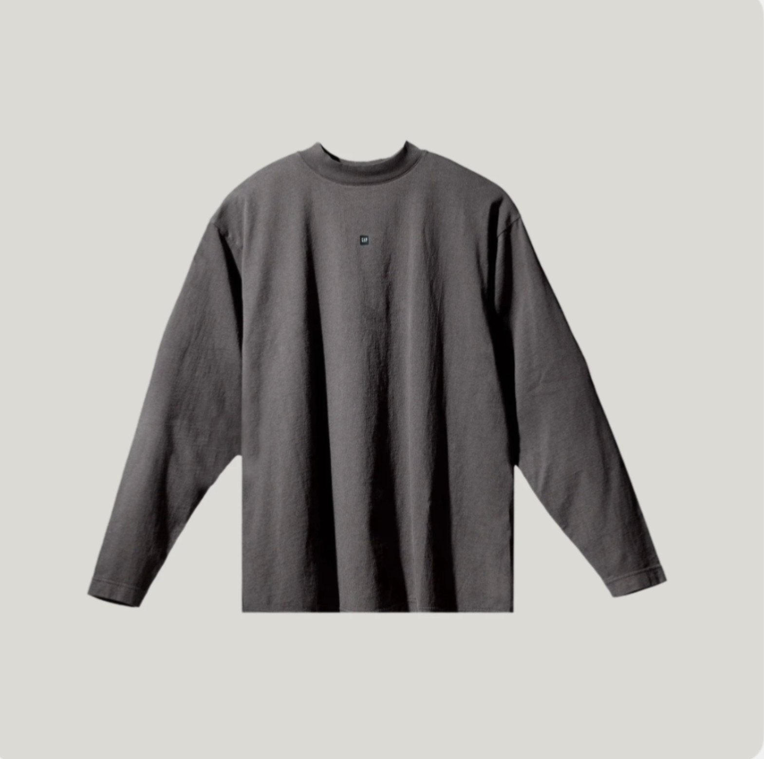 Yeezy X Gap Engineered By Balenciaga Logo Long Sleeve Tee Dark Grey Size XXL New