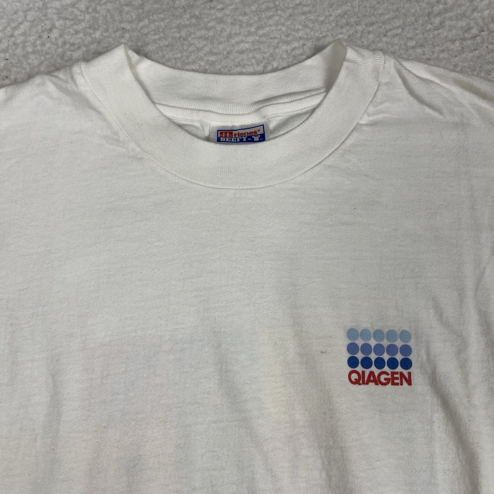Vintage 90s QIAGEN Genetic Engineering Biotech T-Shirt Long Sleeve DNA RNA