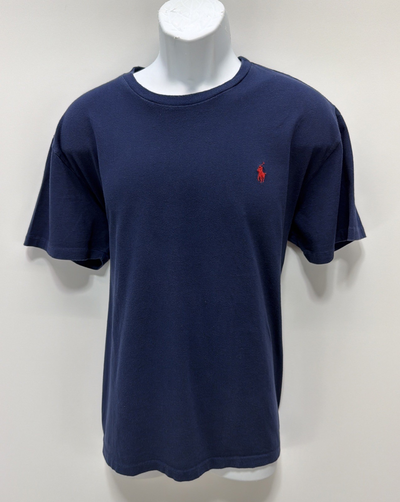 Polo Ralph Lauren T Shirt Mens Navy Blue XL Large Embroidered Tee Red Logo