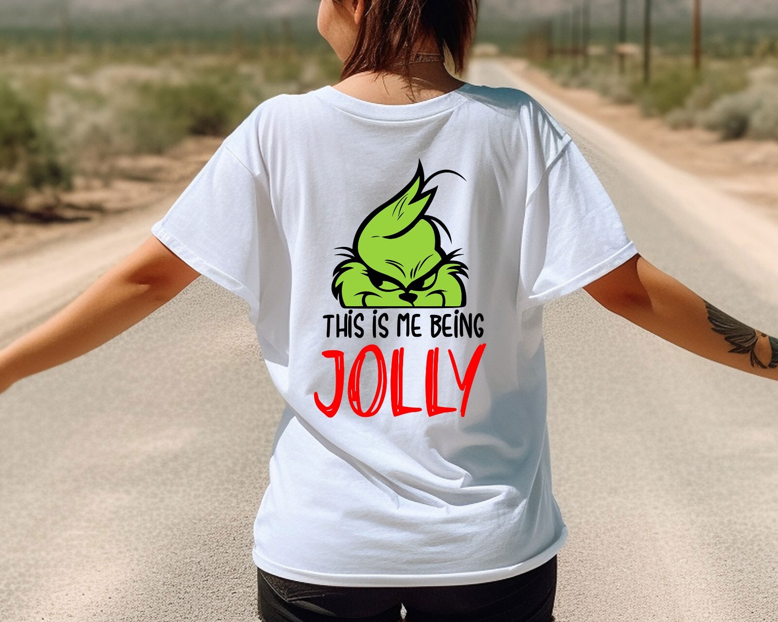 This Is Me Being Jolly Shirt, Christmas T-Shirt, Grinch Tee, Christmas Gift Tee