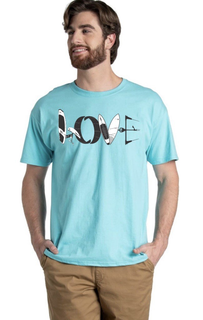 LOVE Kitesurfing T Shirt Foiling Wingfoil Tee SUP Board Gifts wing Foil