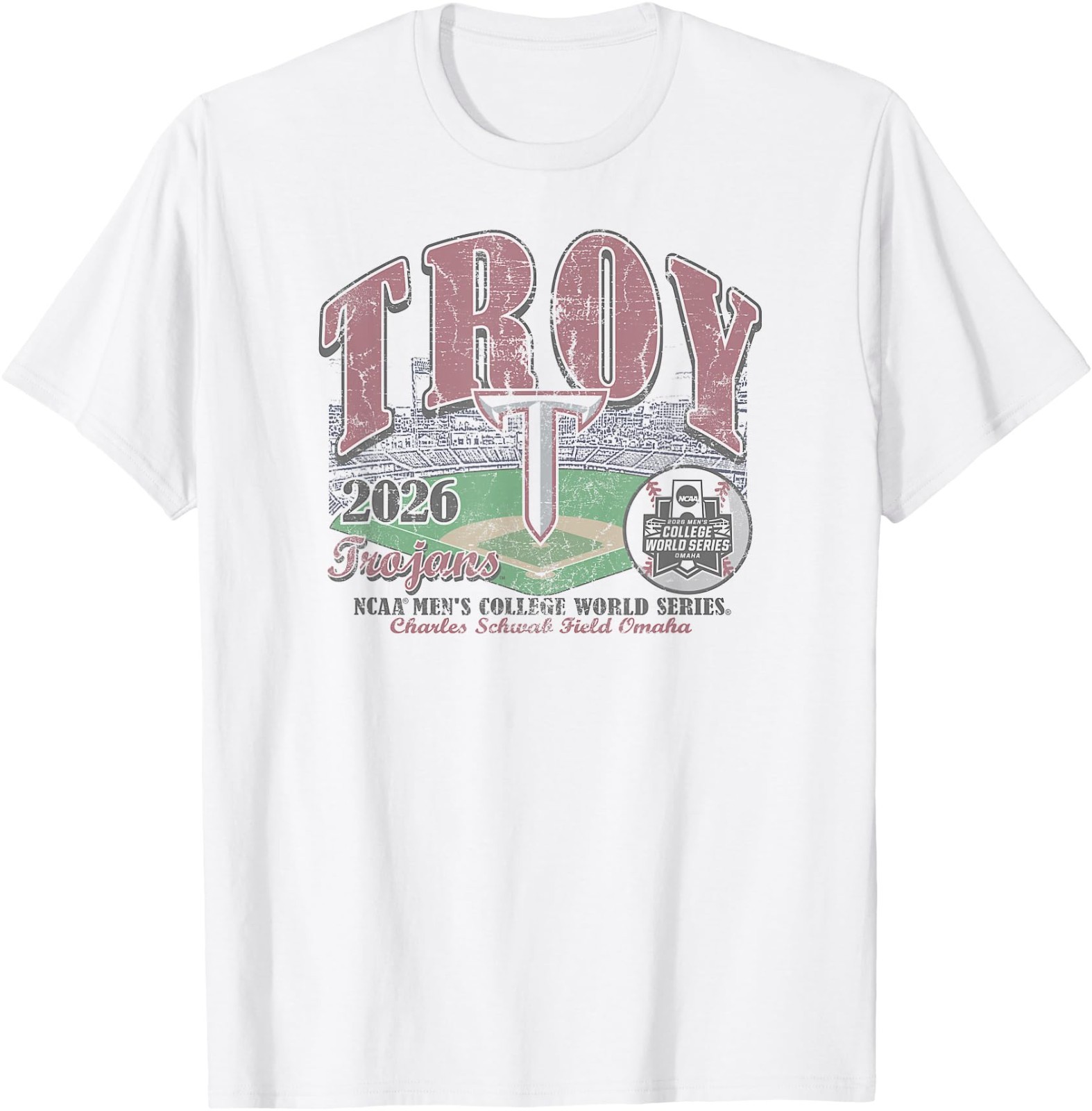 Troy Trojans College World Series 2026 CWS Baseball T-Shirt