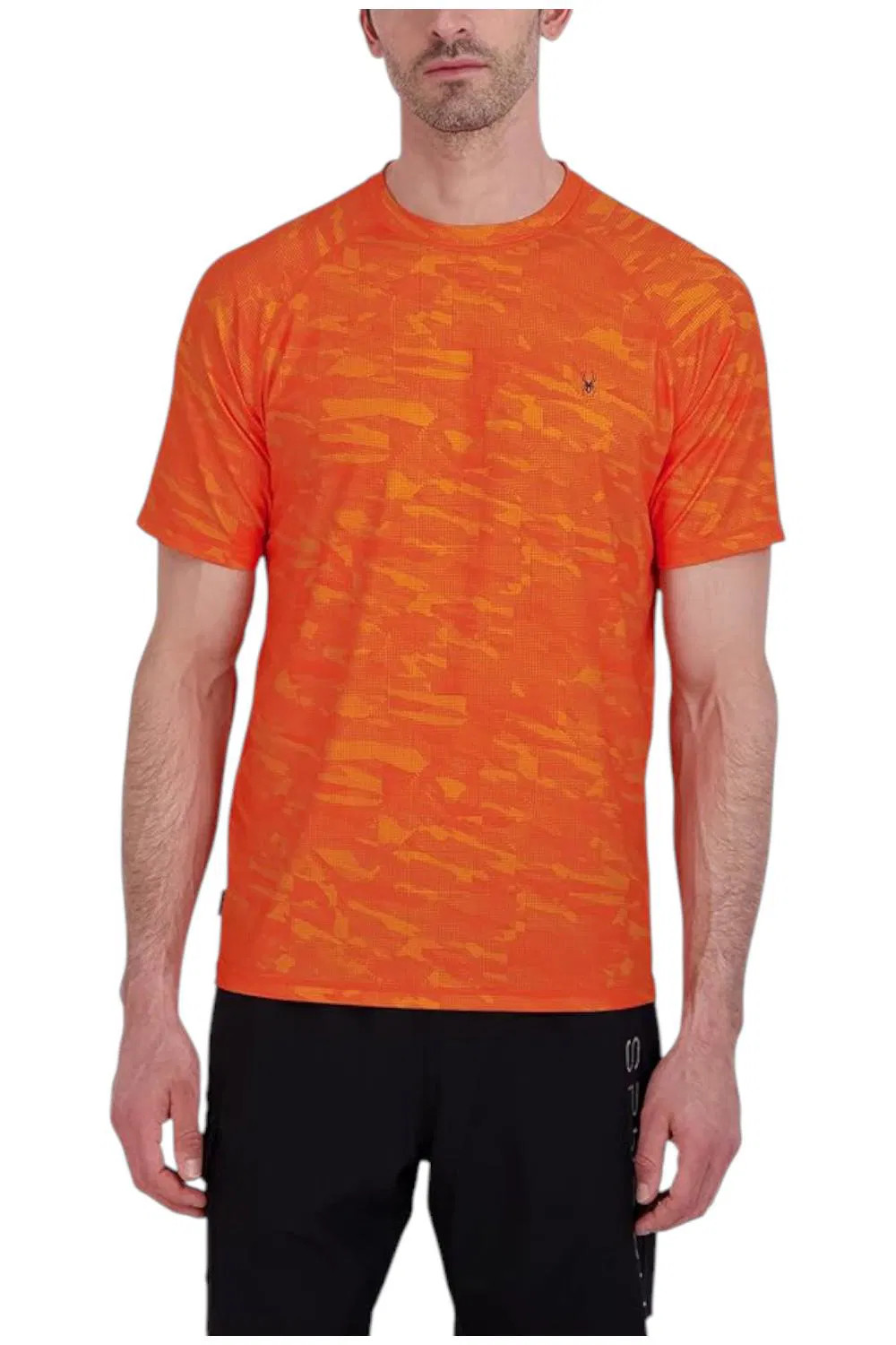 Spyder Men’s Standard Quick Dry Short Sleeve Solid Rashguard Tiger
