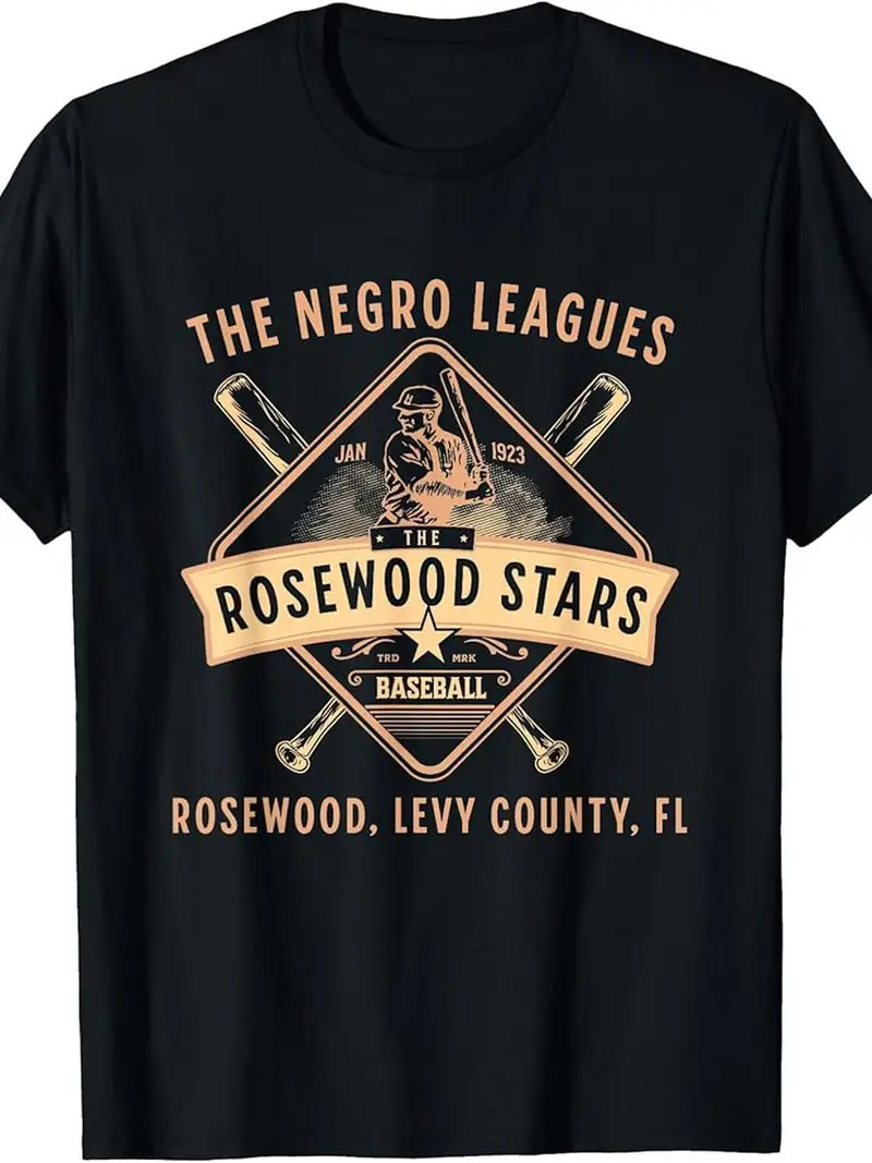 100% Made US Negro League 1923 Rosewood Stars Baseball Legacy T-Shirt