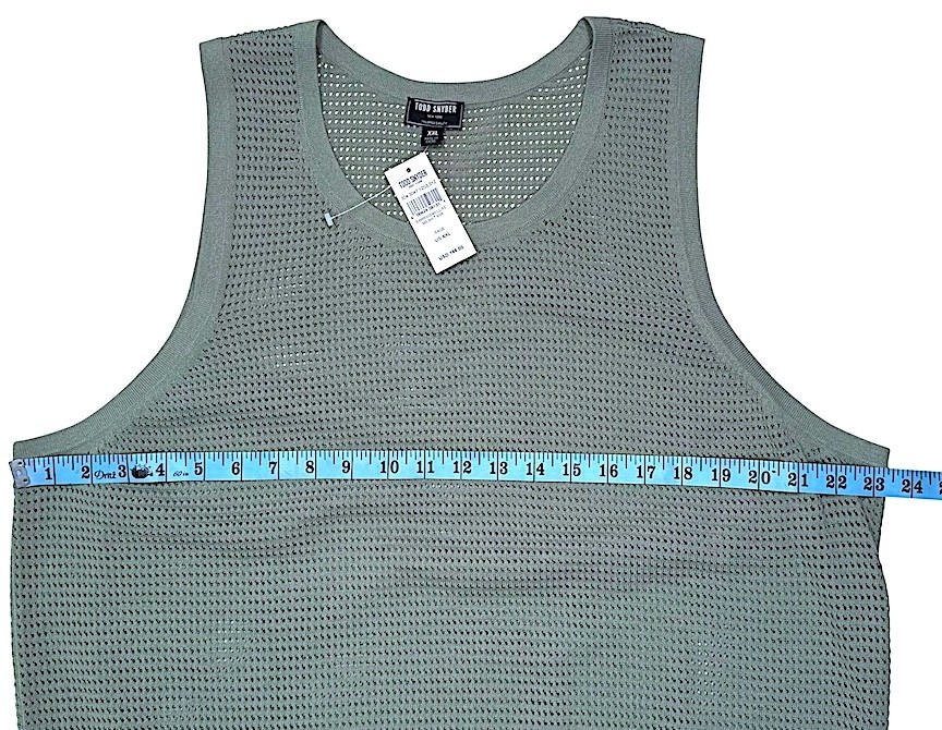 Todd Snyder Luxe Mesh Tank Shirt Tee Sage Cotton-Nylon Sz 2XL New $198