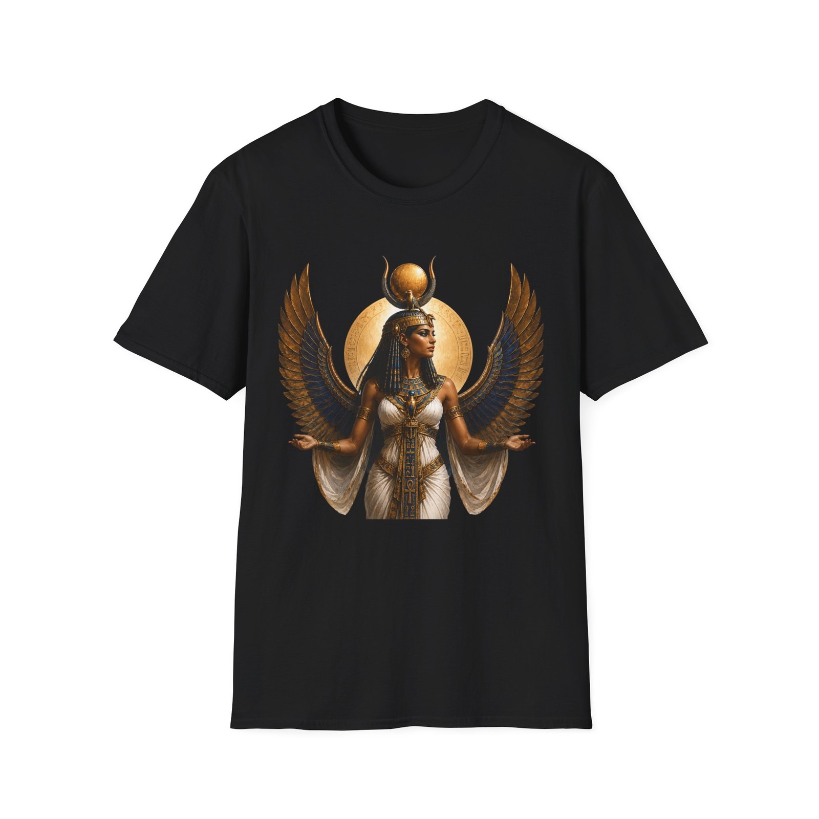 Egyptian Goddess Isis T-Shirt | Winged Sun Mythology Graphic Tee