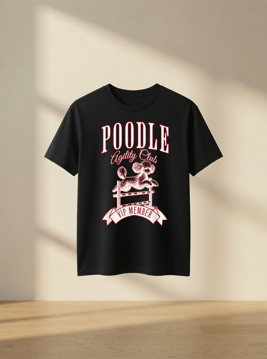 Poodle Agility Club VIP Member Funny Dog Sports Curly Lover Shirt