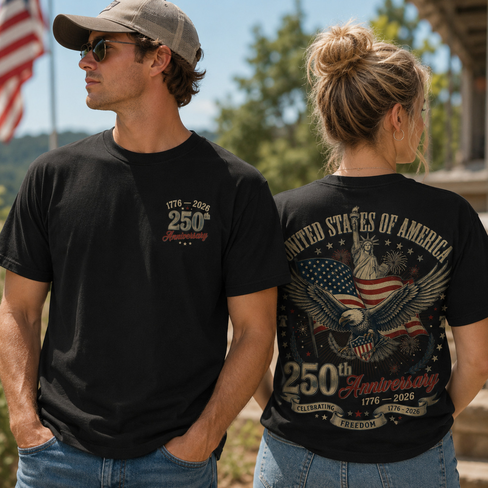We The People Shirt 1776-2026,USA 250th Anniversary Patriotic Eagle Shirt(S-5XL)