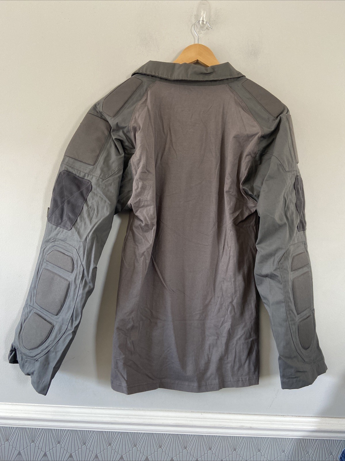 Defcon 5 Tactical Padded T-shirt Combat Shirt Padding Collared Zip Neck XL Grey