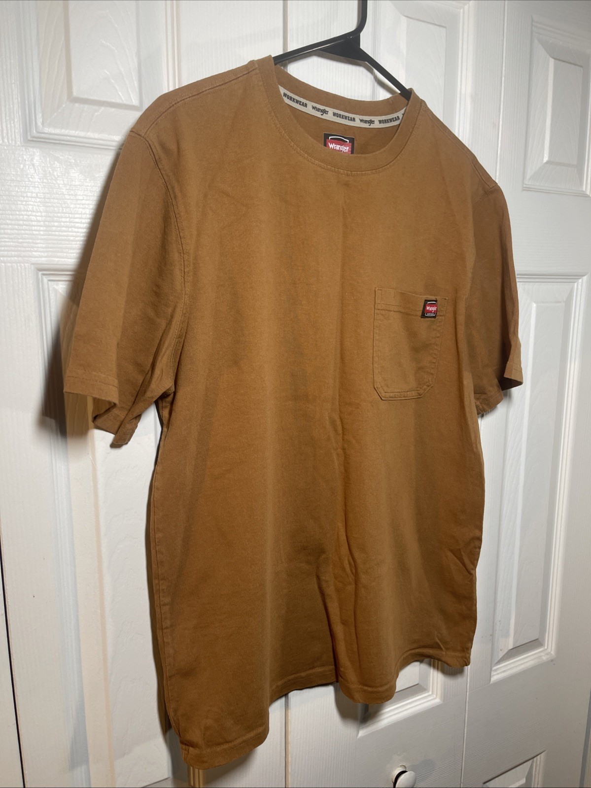 Wrangler Workwear Pocketed Embroidered Tag T Shirt Western Excellent Size Medium