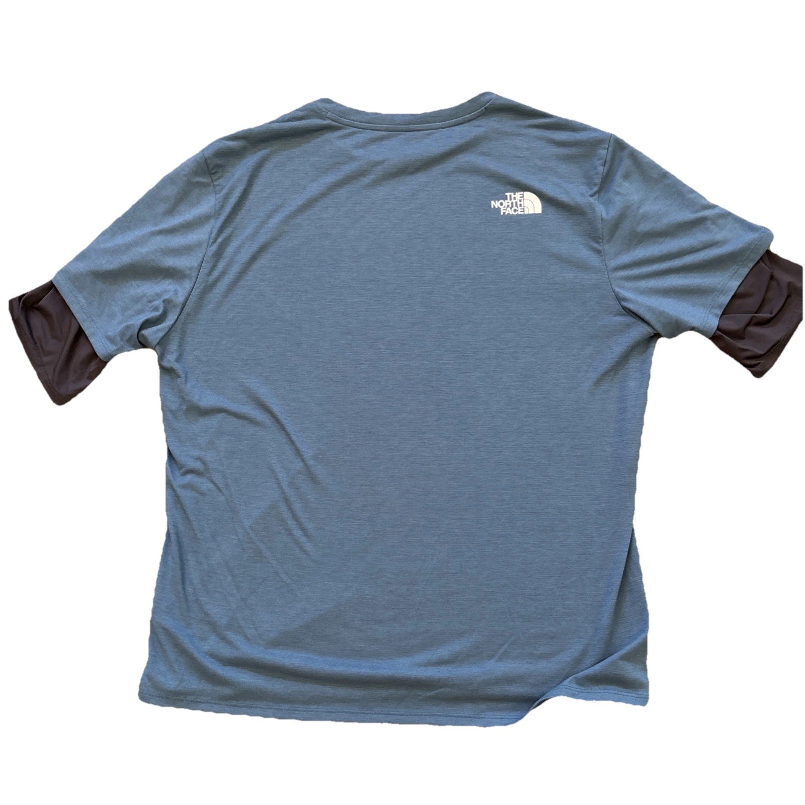 North Face Mens Active Trail Performace T Shirt Large Teal Gray Gorpcore