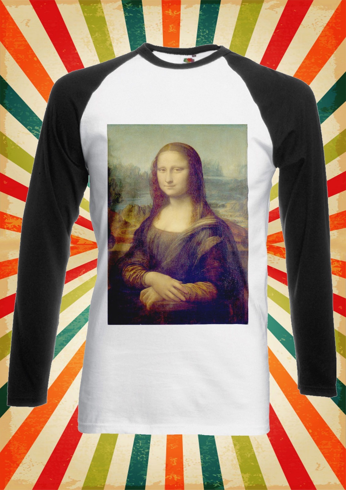 Mona Lisa Leonardo Da Vinci Men Women Long Short Sleeve Baseball T Shirt 1713