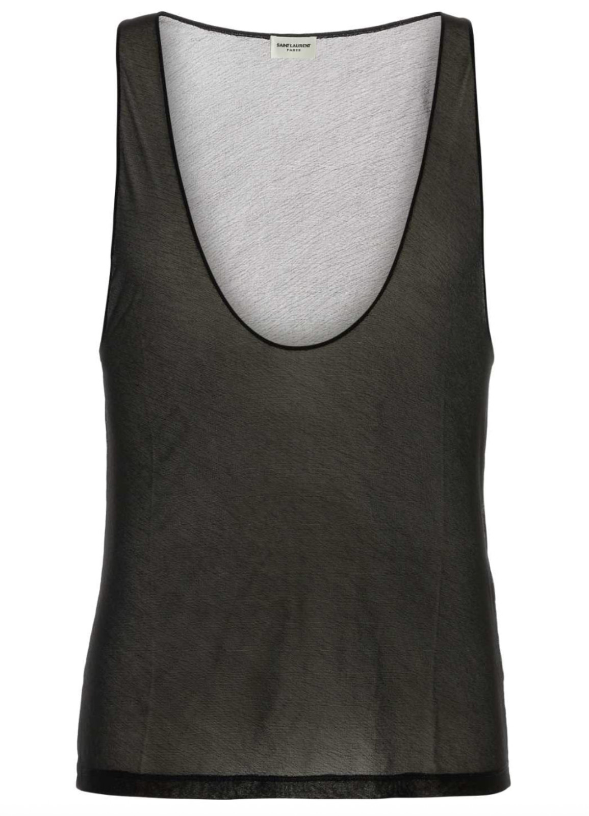 NWT Saint Laurent YSL Runway Scoop Plunging U Sleeveless Tank Top Shirt XS $1650