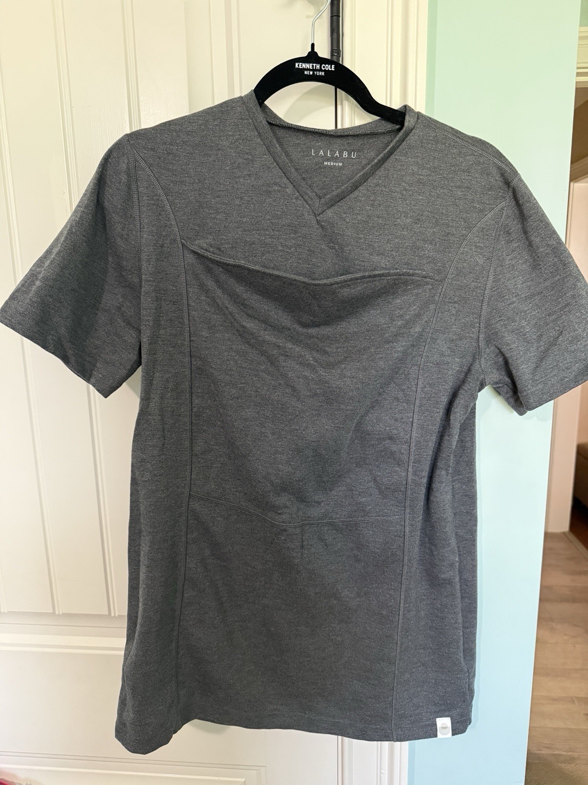Lalabu Grey Medium Dad Shirt Wrap Baby Carrier Pouch V-Neck